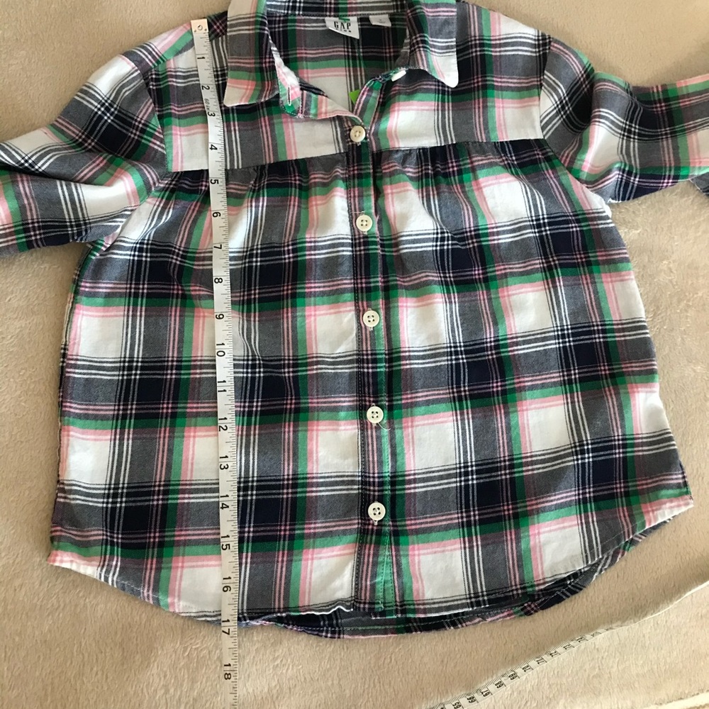 Gap Girl Plaid Top - Size S - Picture 6 of 10
